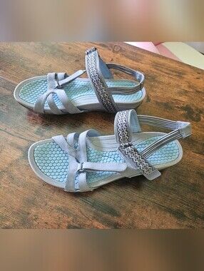 Baretraps Women's Light Blue Comfort Sandals Size 11M
